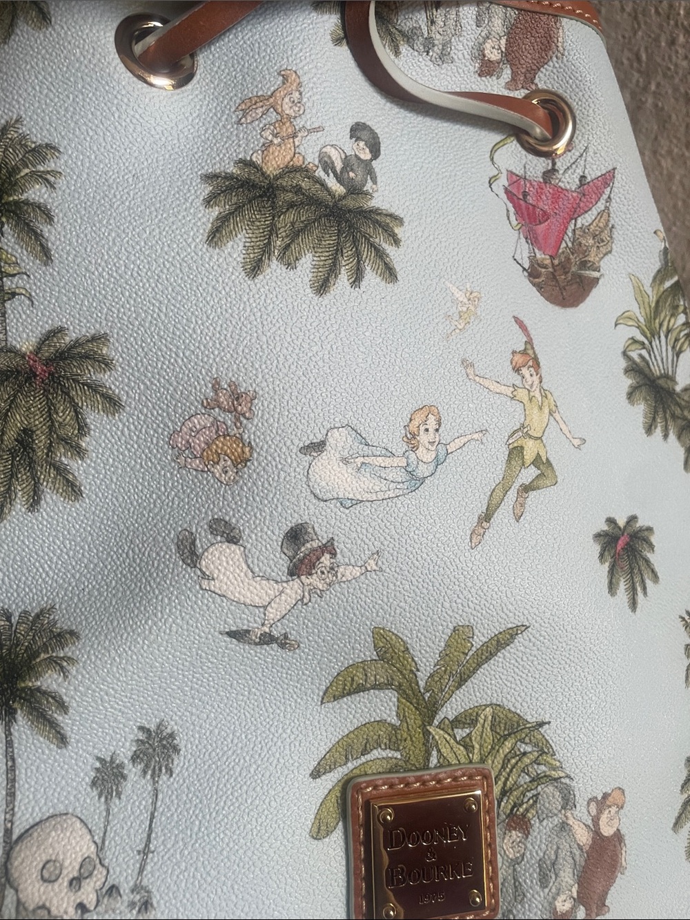 Dooney & Bourke Disney Peter Pan Drawstring Bucket Bag - Picture 2 of 6